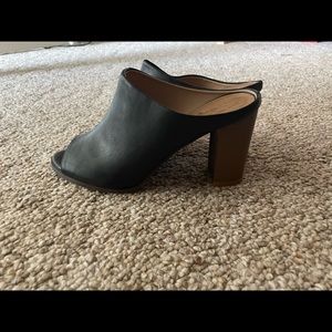 Seven7 Mexx mule heels black with 3in heel